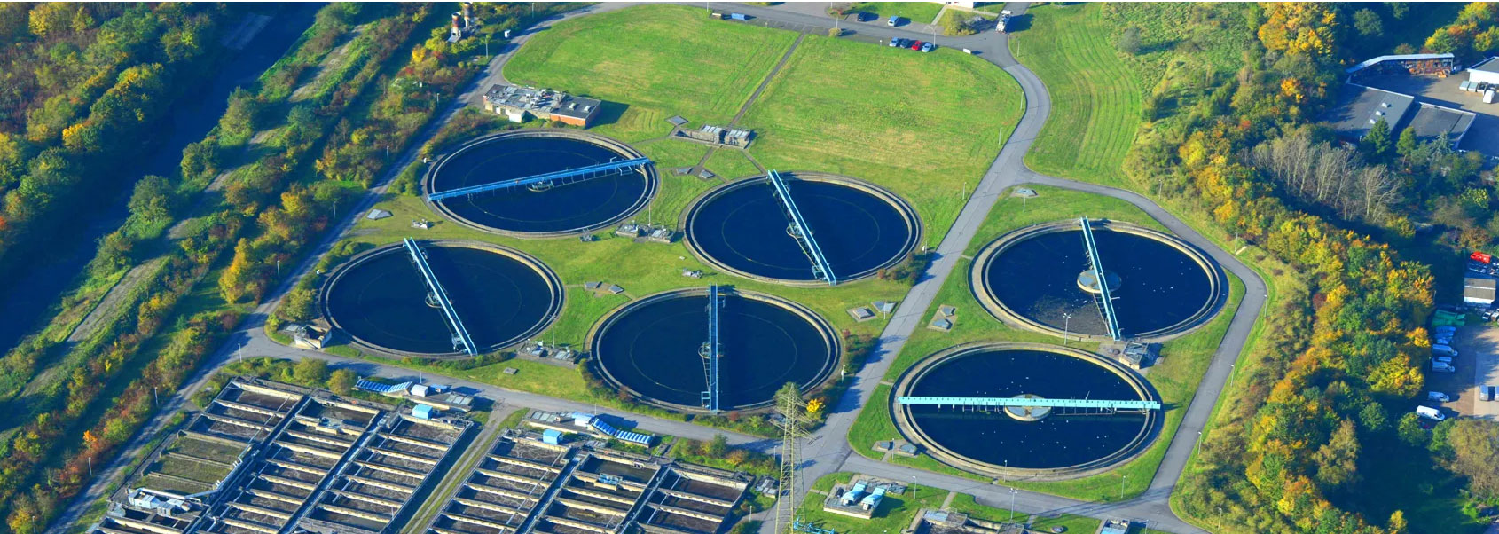 Water Treatment Plant Aerial View